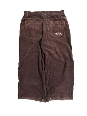 Vintage Solo Semore Brown Baggy Corduroy Pants Size 38/29 USA Made Skater 90s